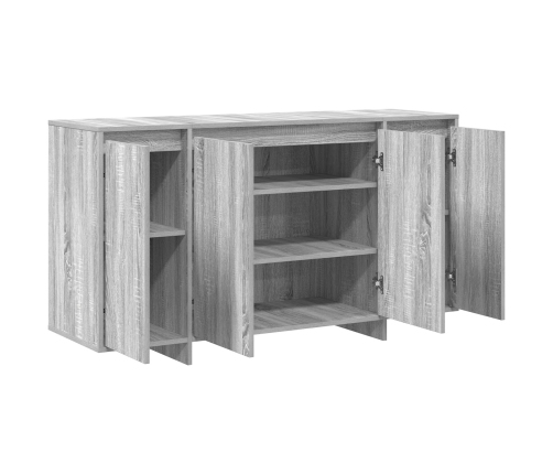 Aparador gris Sonoma gris Madera ingenierizada 135 x 41 x 75 cm