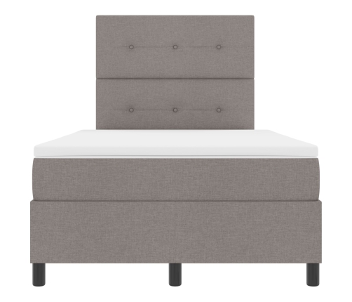 Cama con Somier  con Colchón Taupe 120x200 cm Tela