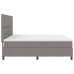 Cama con somier y colchón y LED Taupe 200x200 cm Tela