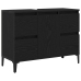 Gabinete para lavabo de baño  negro roble 80x33x60 cm de madera