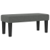 Cama Box Spring  con Colchón y Banco Gris Oscuro 90x200 cm Tela