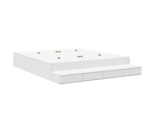 Estructura de cama de almacenamiento  Blanca Madera de calidad
