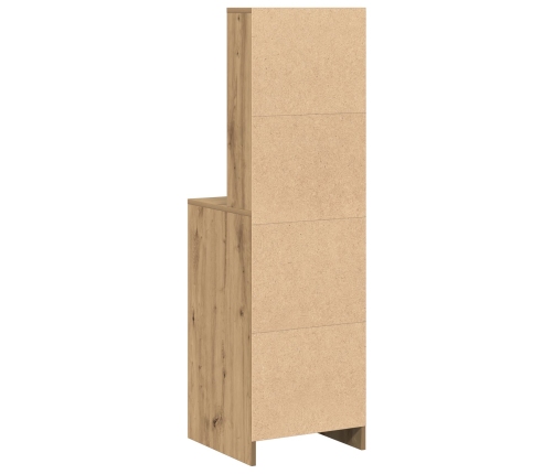Gabinete alto de roble artesanal 40x41x135 cm de madera de ingeniería
