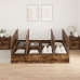 Estructura de cama  Roble ahumado Madera Doble Con almacenamiento