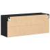 Gabinete de pared para TV  Negro Roble 100x30x41 cm Madera engineered