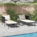 Tumbona  con cojines para 2 personas color antracita 115x153x69,5 cm de acero