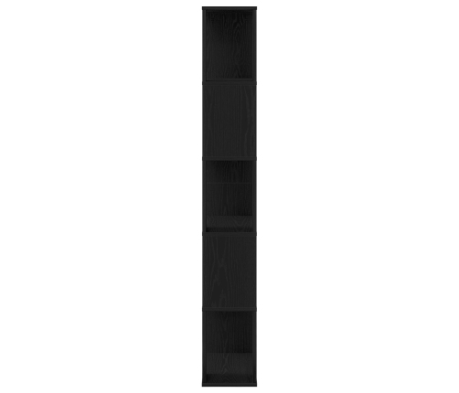 Estantería  de 5 niveles en roble negro 45x23,5x162,5 cm de madera elaborada