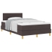 Cama con Somier con Colchón Marrón Oscuro 120x200 cm Tela