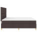Cama con Box Spring  Marrón Oscuro 200x200 cm Tela