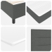 Cama con Somier  Gris Oscuro 140x190 cm Tela