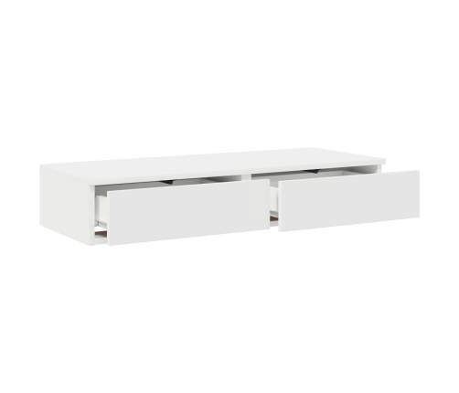 Cajones de Cama  Blancos 75x36,5x16,5 cm de Madera