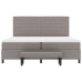 Cama Box Spring  con Colchón y Banco Gris 200x200 cm Tela