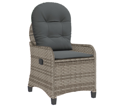 Sillón Reclinable  con Cojín Gris de Ratán Poliéster
