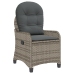 Sillón Reclinable  con Cojín Gris de Ratán Poliéster
