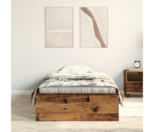 Estructura de Cama Madera Vieja 90x200 cm Madera Fabricada