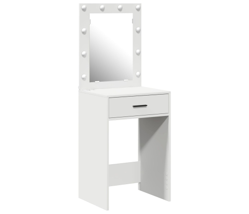 Mesa de Tocador  con Luces LED Blanca 50x41x135 cm