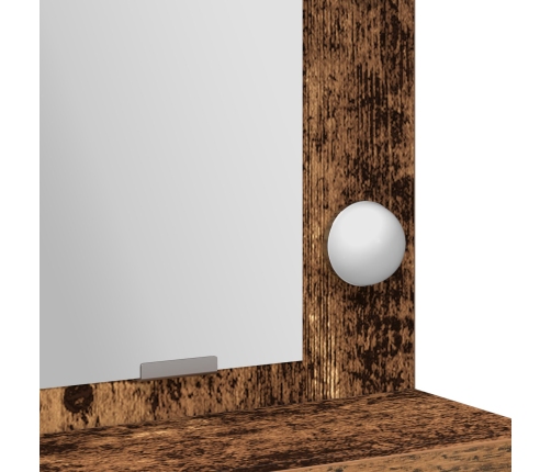 Mesa de Tocador  con Luces LED - Madera Vieja, 50x41x135 cm