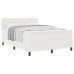 Cama Box Spring con colchón crema 140x200 cm tela de terciopelo