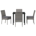 Conjunto de Comedor de Jardín  de 5 Piezas Gris Poliratán