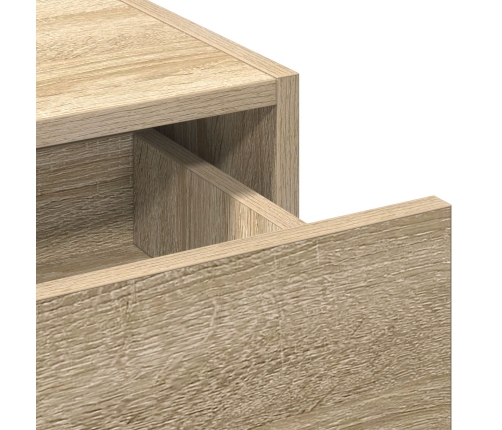 Mesa de tocador colgante de roble Sonoma 60x40x70 cm