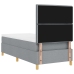 Cama Box Spring  con Colchón Gris Claro 90x200 cm Tela