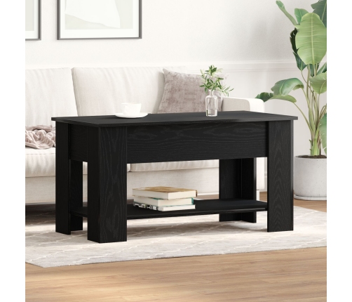 Mesa de café de roble negro  - 101x49x52 cm fabricada con madera engineered