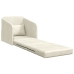 Sofá Cama de Piso  2 en 1 Crema 65x80x83 cm Terciopelo