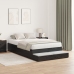 Estructura de Cama de Almacenamiento  Roble negro Madera Sólida