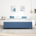 Cama con Somier de  Azul 200x200 cm Tela de Pana