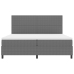 Cama con Somier  con Colchón y Luz LED Gris 200x200 cm Tela de Pana
