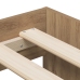 Estructura de Cama de Almacenamiento Roble Artesanal 80x200 cm