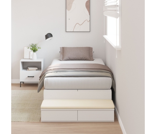 Marco de cama con almacenamiento  Blanco Madera compacta