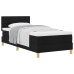 Cama con Somier  con Colchón Negra 100x200 cm Tela