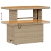 Conjunto de Jardín de Comedor de 3 Piezas con Cojines Beige de Poliratán y Acacia