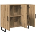 Sideboard  con 3 puertas de roble artesano 90x34x80 cm de madera elaborada