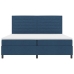 Cama de Base de Muelles  con Colchón Azul 200x200 cm Tela