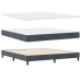 Cama Box Spring  con colchón gris oscuro Super King terciopelo