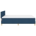 Cama Box Spring con Colchón & LED Azul 140x190 cm Tela