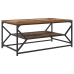 Mesa de café con estante de madera envejecida 90x50x40 cm, hecha de madera