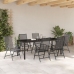 Conjunto de Comedor de Jardín  de 7 Piezas en Acero Antracita