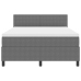 Cama con Somier con Colchón Gris Claro 140x200 cm Tela de Pana