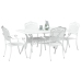 Set de 3 Blanco Aluminio Fundido 150x90x72 cm Duradero