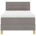 Cama Box Spring con Colchón Taupe 90x200 cm Tela