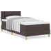 Cama de Resorte  con Colchón Marrón 90x200 cm Tela