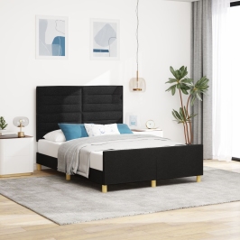 Estructura de Cama de Tela Negra  140x200 cm