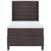 Cama Box Spring  con colchón Marrón Oscuro 90x190 cm Tela
