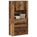 Highboard Madera Envejecida 80x33x150 cm Madera Estratificada