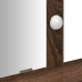 Mesa de maquillaje  con luces LED de madera de roble marrón 100x41x140 cm