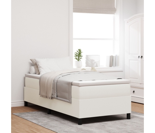 Cama Box Spring  Crema 80x200 cm Tela de pana