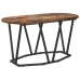 Mesa de café de roble ahumado 80x40x40,5 cm de madera ingenierizada y metal